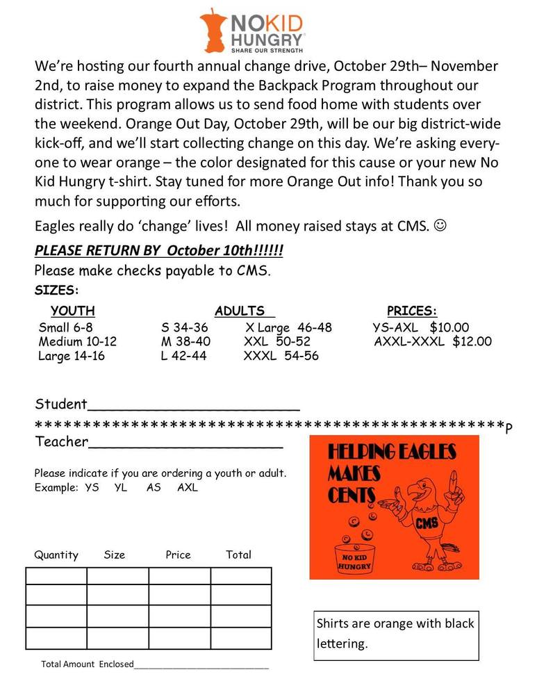 Get your Orange Week Shirts Now!! The Deadline is October 10th.