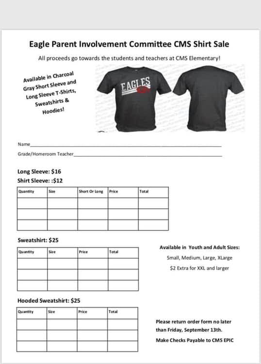 Check out these Parent Involvement shirts. They are on sale now through September 13th.