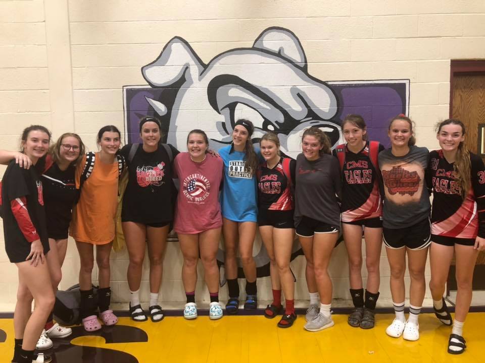 First conference win for the Varsity Lady Eagles ❤️❤️ 9/5/19