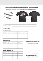 This is the last week to get your order in for this parent Involvement shirt! Orders due Friday the 13th.